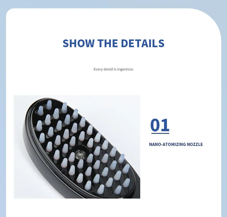 Electric massage comb for hair loss prevention, meridian head massage device, phototherapy hair care comb, colorful hair care ma