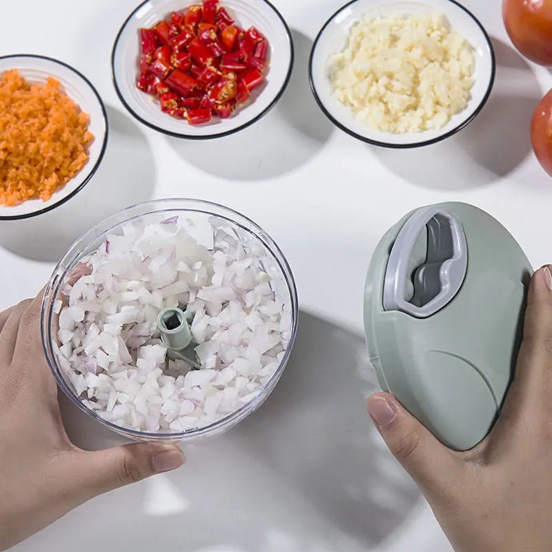 500/900ML Manual Meat Mincer Garlic Chopper Hand Pull Press Crusher Vegetable Grinder Chili Onion Cutter Kitchen Cooking Tools