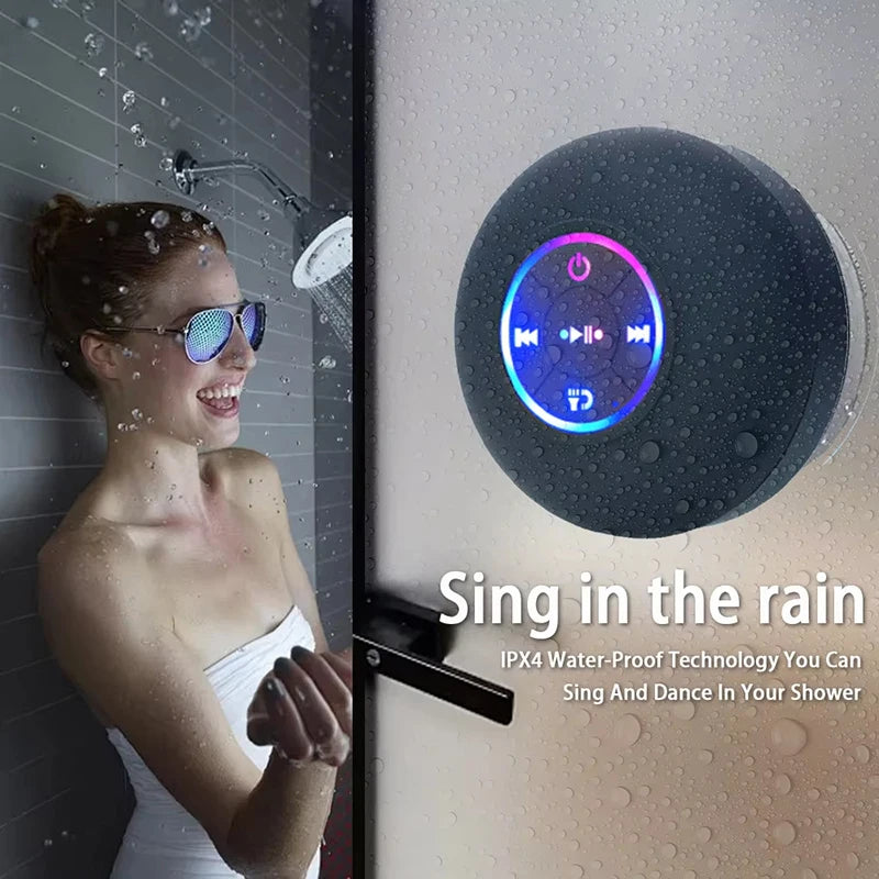 Xiaomi Portable Wireless Bluetooth Speaker LED IPX4 Waterproof Loudspeaker Outdoor Bathroom Large Suction Cup Stereo Sound Box