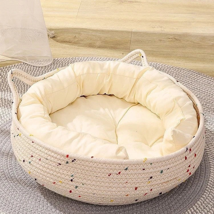 New Deep Sleep Comfort In Summer Cat Bed Iittle Mat Basket Small Dog House Products Pets Tent Cozy Cave Nest Indoor Cama