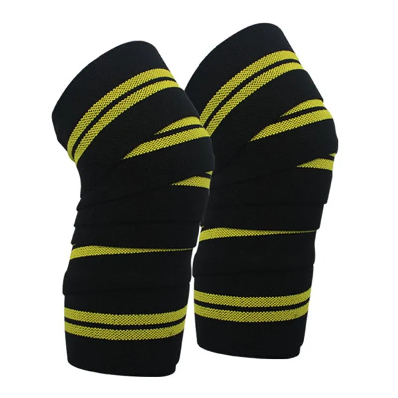 1pc Sports Knee Wraps Straps for Gym Workout Weightlifting Fitness Squats Training Elastic Knee Strap Sleeves Protector