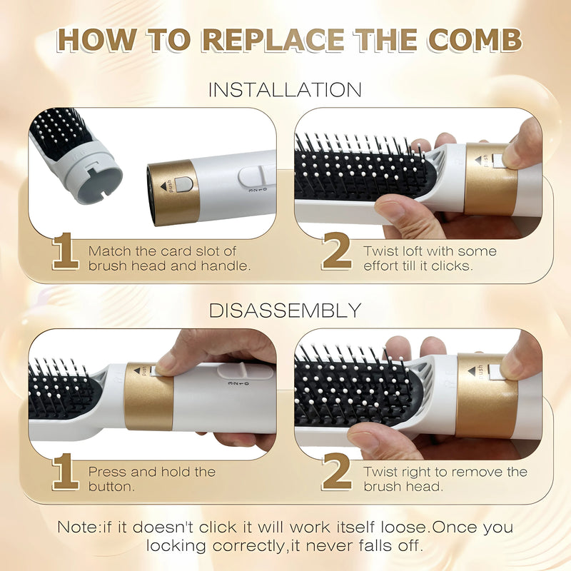 5 in 1 Hair Dryer Hot Comb Set Professional Curling Iron Hair Straightener Styling Tool  Airwrap Hair Dryer Household