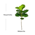 70-135cm Large Artificial Ficus Tree Fake Rubber Plants Branch Plastic Fiddle Leaves for Home Garden Indoor Outdoor Decor