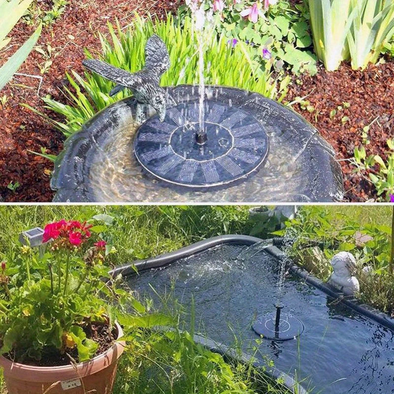 1pc Solar Fountain Outdoor Pool Solar Fountain Pump Essential In Summer Suitable For Ponds Swimming Pools Gardens