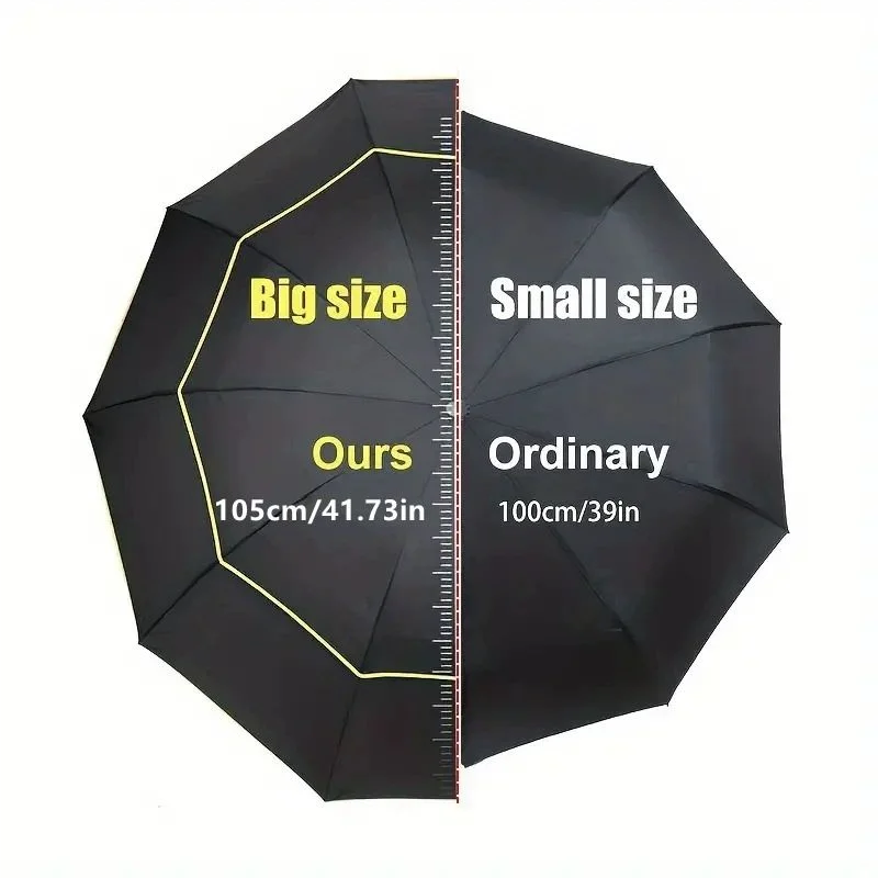 Super Big Top Quality Umbrella Double Strong Rain Woman Windproof Paragua Male Women Sun 3 Floding Fashion Business Men Umbrella
