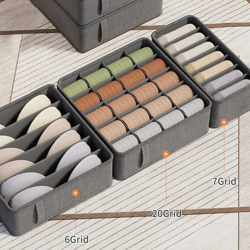 20/6/7/1 Grids Cation PP Sock Bra Pants Simplicity Organizers Of Cabinets And Drawers Home Sorting Boxes Storage Organizer Box