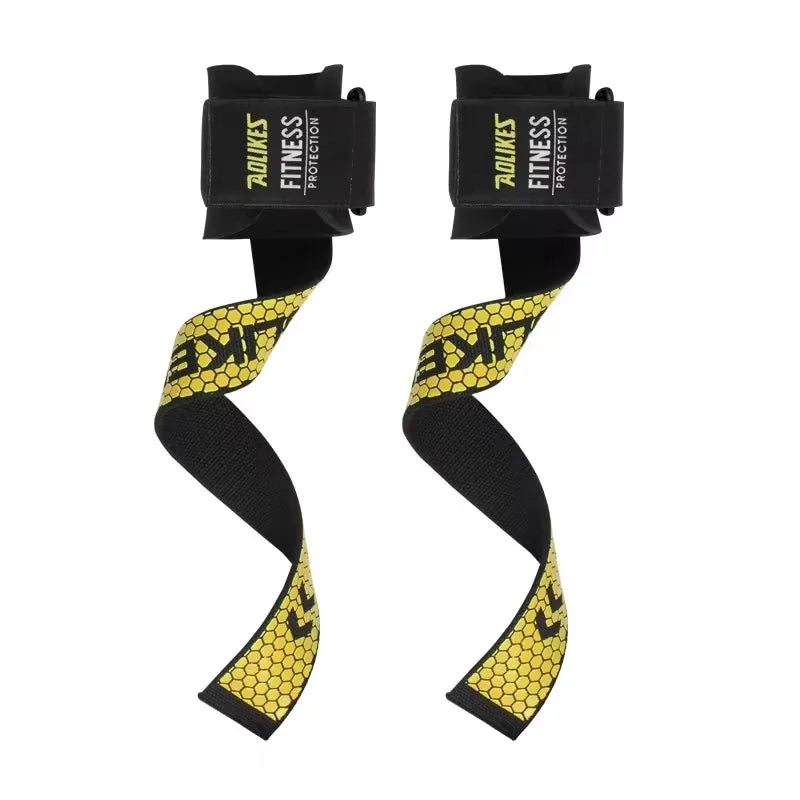 AOLIKES Weightlifting Wrist Straps Strength Training Adjustable Non-slip Gym Fitness Lifting Strap Wrist Support Grip Band