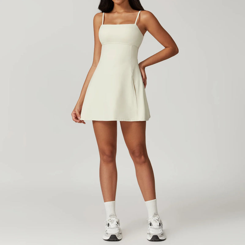Women's Yoga Rompers Backless One Piece Tummy Control Dress Jumpsuit Padded Sports Bra Romper Fashion Fitness Sportwear