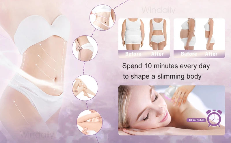 EMS & RF Radio Frequency Body Slimming Machine Fat Burner Slim Shaping Device LED Light Therapy Lose Weight Cellulite Massager