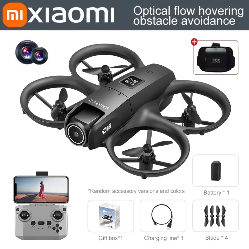 Xiaomi D16 Drone 8K Aerial HD Profesional Dual-camera Helicopter Optical Flow GPS Positioning Avoidance Bushless Motor Drone UAV