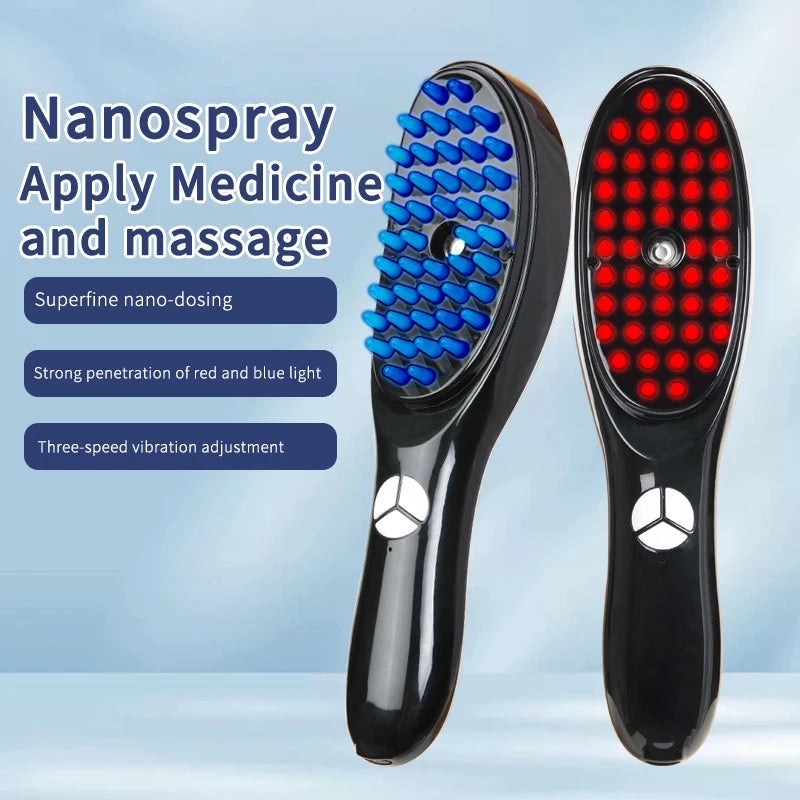 Electric massage comb for hair loss prevention, meridian head massage device, phototherapy hair care comb, colorful hair care ma