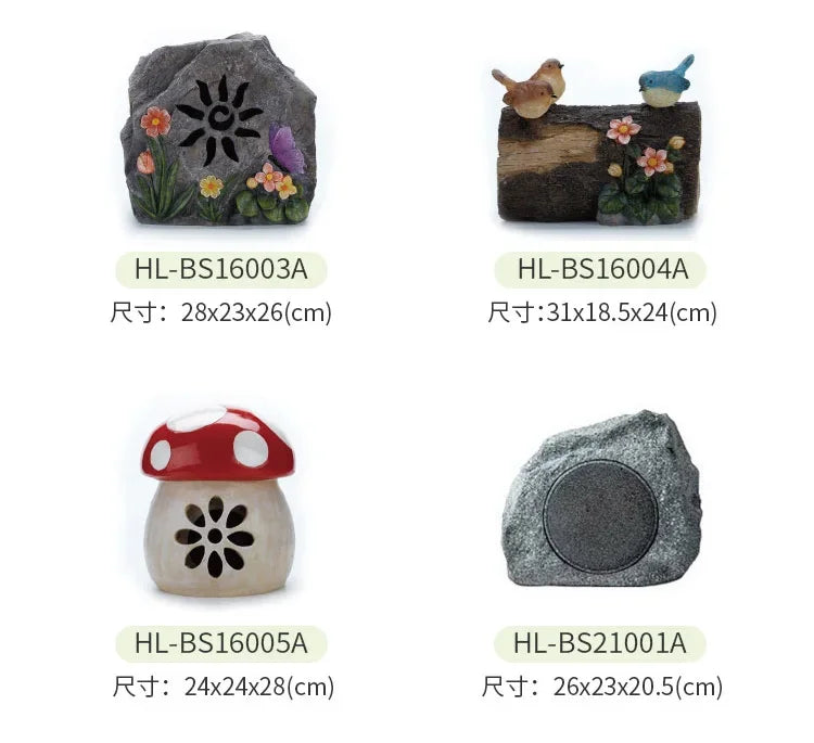 Solar wireless Bluetooth speaker outdoor waterproof sound garden villa sound imitation stone lawn speaker