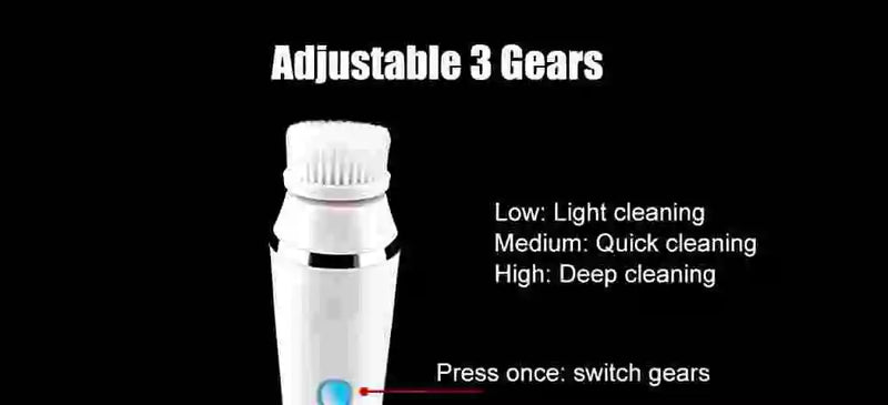 4 in 1 Electric Facial Cleansing Brush Sonic Waterproof Rotate Rechargeable Face Cleaning Device Pore Cleaner Skin Care Tool