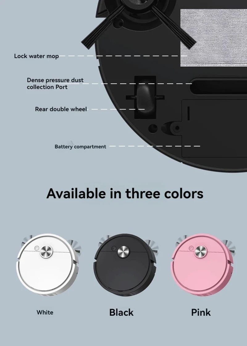 Xiaomi MIJIA 3 in 1 Smart Sweeping Robot Vacuum Cleaner 4000Pa Strong Suction Easy To Use For Hard Floors Pet Hair Carpets New