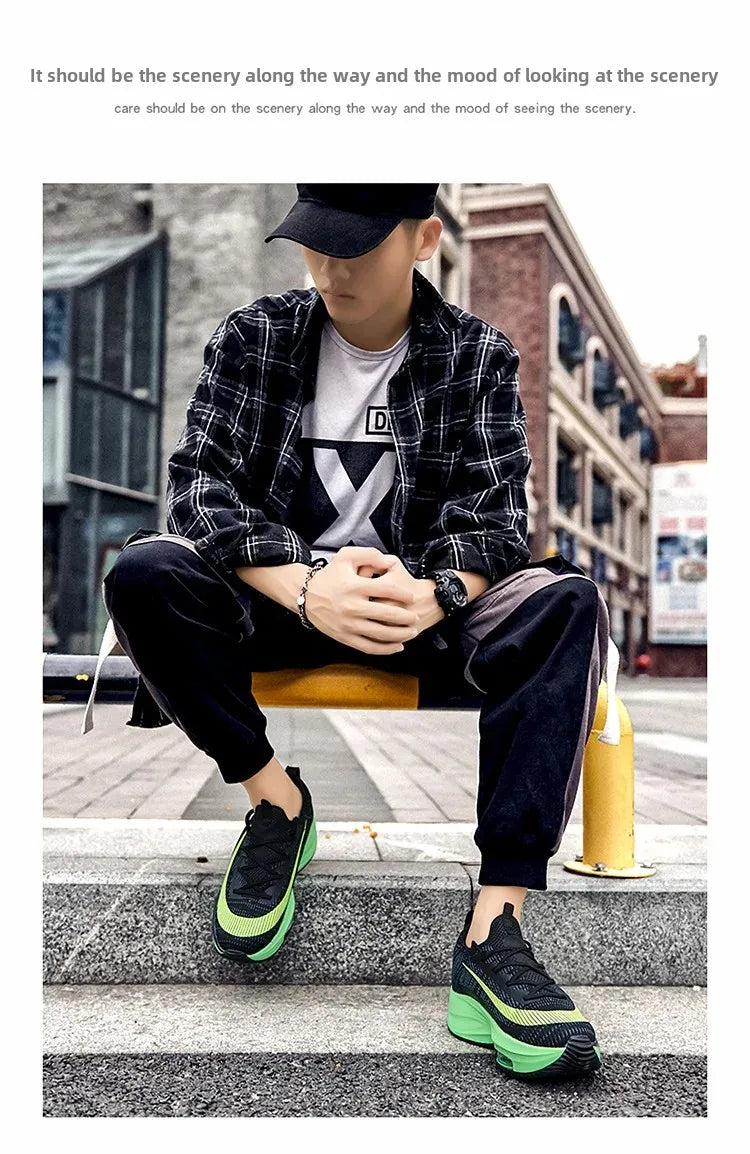 Plus Size New 2024 Spring Air Cushion Sports Men's Running Shoes Unique Fashionable Trendy Lightweight Men's Footwear From China