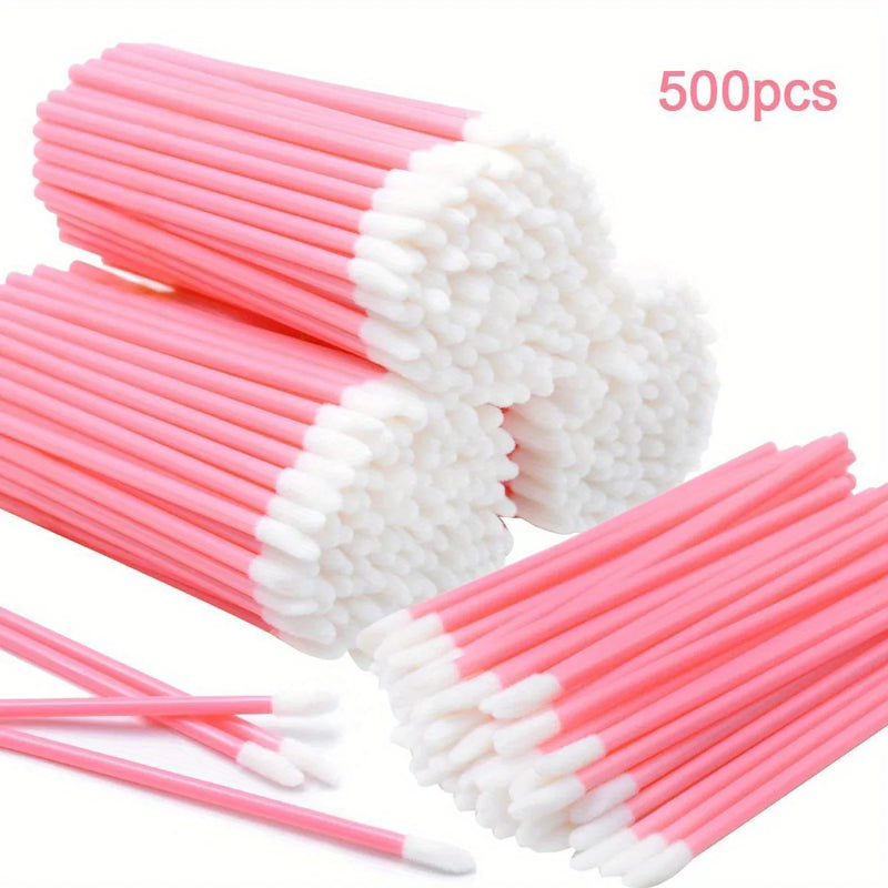 500 Disposable Lip Gloss Sticks - Plastic Lipstick Sticks, Makeup Tools, Suitable for Daily Beauty Care, Wholesale Packaging