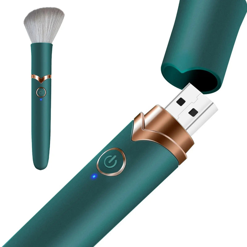 Electric Cosmetic Brush Foundation Blush Loose Powder Brush Beauty Tools Washable Vibration Rechargeable Makeup Brush Tools