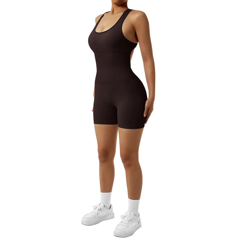 2024 Jumpsuits Women Yoga Shorts Female Sleeveless Sport Romper Bodysuits Summer Yoga Playsuits Skinny Gym Fitness Outfits