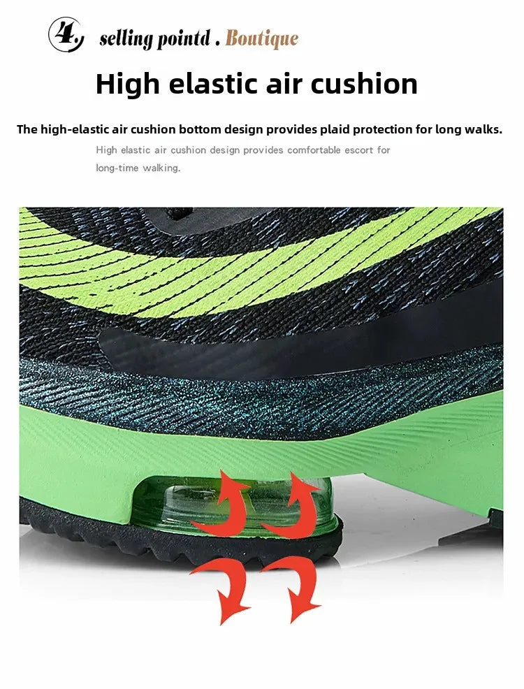 Plus Size New 2024 Spring Air Cushion Sports Men's Running Shoes Unique Fashionable Trendy Lightweight Men's Footwear From China