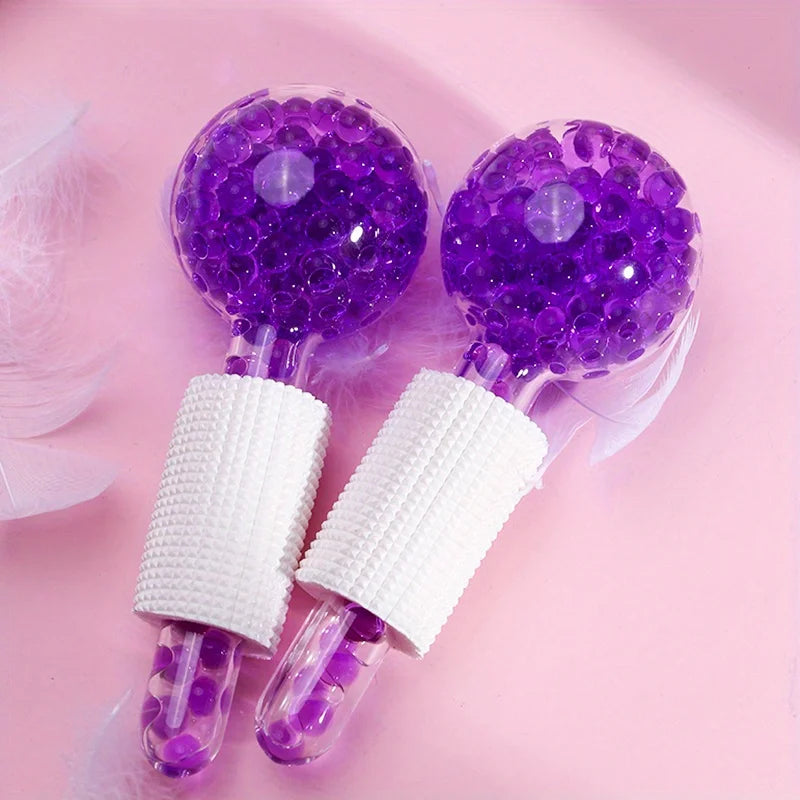 2Pcs Box LCE Globes For Facials Cooling LCE Balls For Face LCE RollerFacial Massager Freezer LCE Globes Tool For Face And Eyes