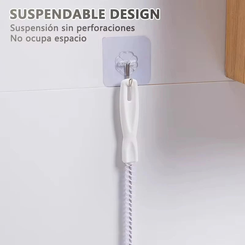 Pipe Dredging Brush Flexible Drain Brush Household Sewer Animal Pet Hair Catcher Sink Cleaning Brush for Kitchen Bathroom