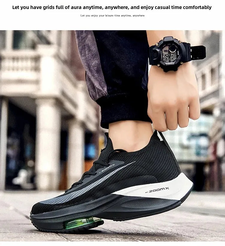 Plus Size New 2024 Spring Air Cushion Sports Men's Running Shoes Unique Fashionable Trendy Lightweight Men's Footwear From China