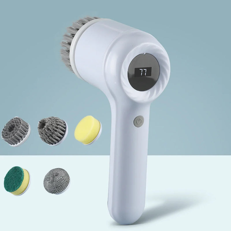 USB Electric Rotary Scrubber Cleaning Brush,With 5 Brush Head Electric cleaning brush,For ,Kitchen,Bathtub Tile Scrubber