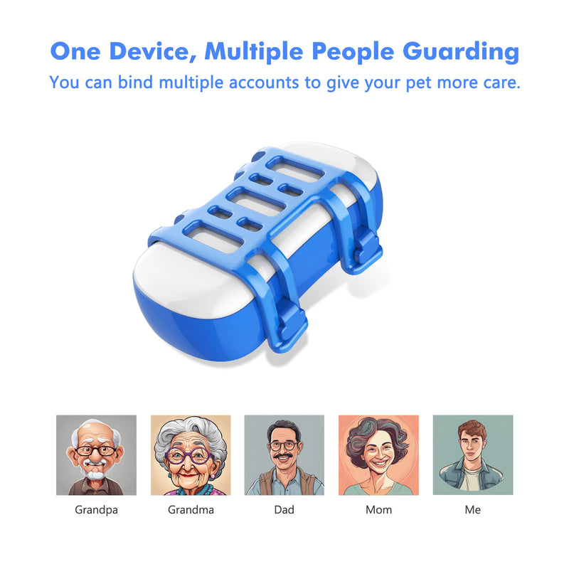 ‌4G Dog Cat GPS Tracker for Pets - Waterproof Smart Locator with App, Live Tracking & Light/Sound Search, Free Trial Included