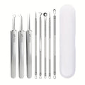 8-Piece Blackhead Remover Kit – Stainless Steel Blemish & Acne Extraction Tools – Professional Pimple Popper Set for All Skin