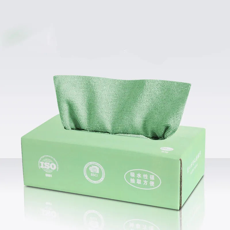 20pcs/box Pull-out Disposable Rags for Kitchen Household Absorbent Microfiber Scouring Pad