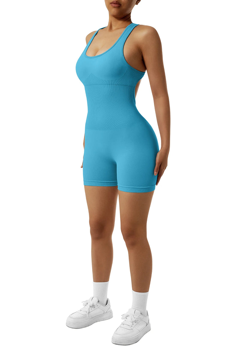 2024 Jumpsuits Women Yoga Shorts Female Sleeveless Sport Romper Bodysuits Summer Yoga Playsuits Skinny Gym Fitness Outfits