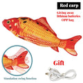 Electric Cat Toy Fish Pet Cat Toys Simulation Fish Swing Kitten Dance Fish Toy Funny Cats Chewing Playing Supplies USB Charging