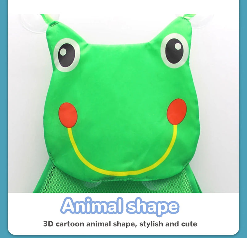 Baby Bath Toys Cute Duck Frog Mesh Net Toy Storage Bag Strong Suction Cups Bath Game Bag Bathroom Organizer Water Toys for Kids