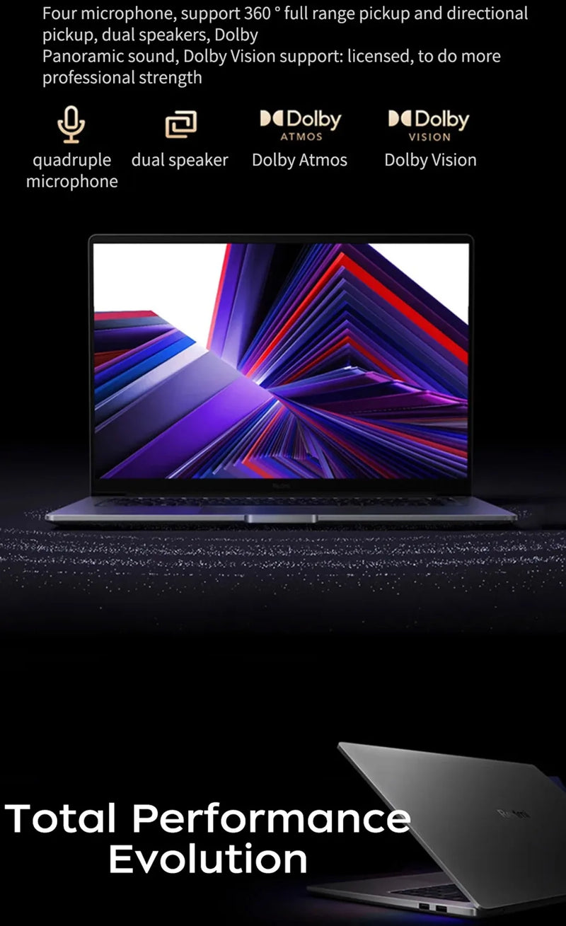 【Moscow Warehouse】Xiaomi RedmiBook 16 2024 New i5-13420H/13500H/12450H 16G 512G 16inch Screen JYU4577CN/JYU4585CN/JYU4614CN