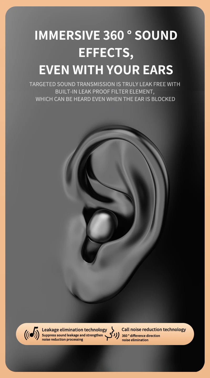 Xiaomi Mini Wireless Bluetooth 5.3 Headset Small Earbuds Sleep Work Music Sports Invisible HD HIFI Bass Sound Quality Earphones