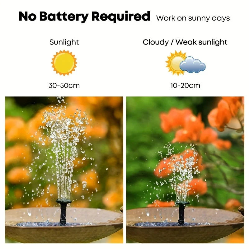 1pc Solar Fountain Outdoor Pool Solar Fountain Pump Essential In Summer Suitable For Ponds Swimming Pools Gardens