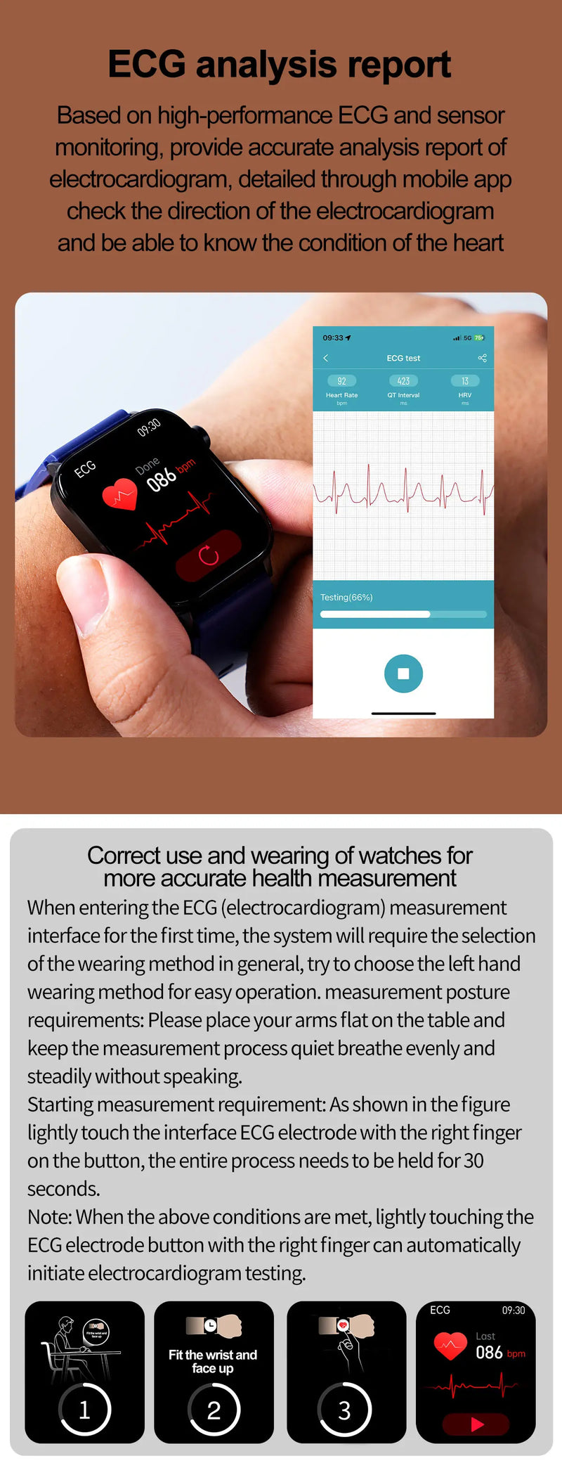2025 New ECG+PPG Monitoring Smart Watch Women Blood pressure Blood Lipid Uric Acid Women Menstrual Health Tracker Smartwatches