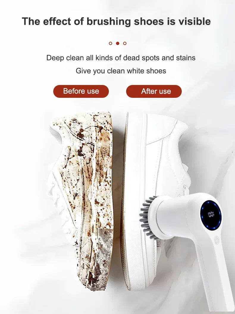 USB Electric Rotary Scrubber Cleaning Brush,With 5 Brush Head Electric cleaning brush,For ,Kitchen,Bathtub Tile Scrubber