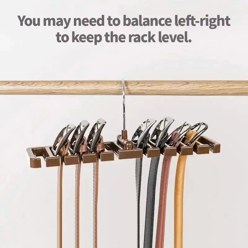 Tie Belt Hanger Wardrobe Belt Rotating Organizer Rack Multifuctional Scarf Hanger Home Closet Storage Holder Accessories 1PCS