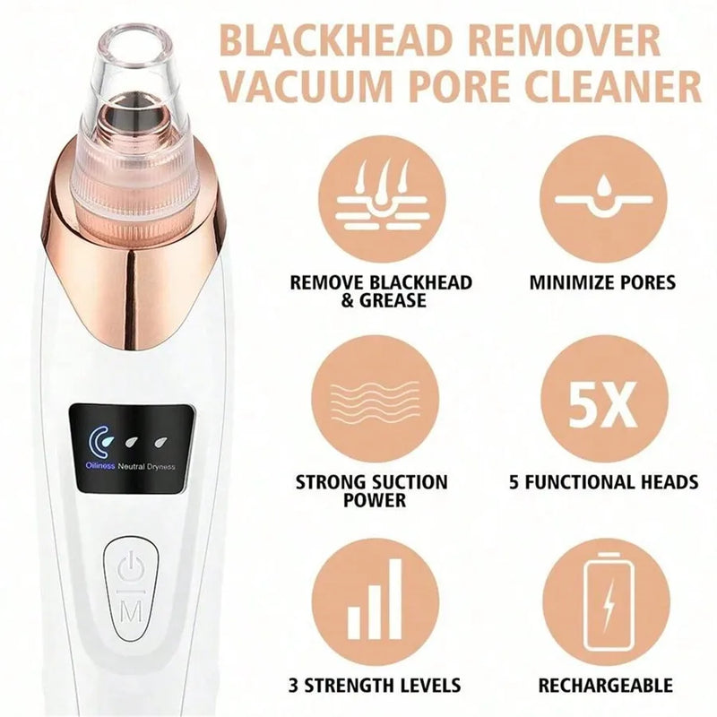 Electric Facial Skin Care Pore Removal Cleanser Vacuum Acne Removal ,Women Blackhead Remover Pore Vacuum,Facial Pore Cleaner