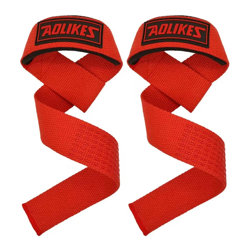 AOLIKES Weightlifting Wrist Straps Strength Training Adjustable Non-slip Gym Fitness Lifting Strap Wrist Support Grip Band