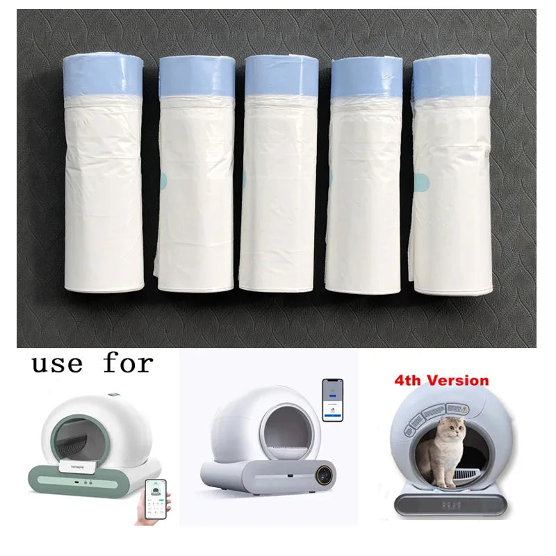90 Count Cat Litter Bags for Automatic Litter Box Extra-Thick Cat Litter Box Liners for MeoWant/catlink/Tonepie Toilette