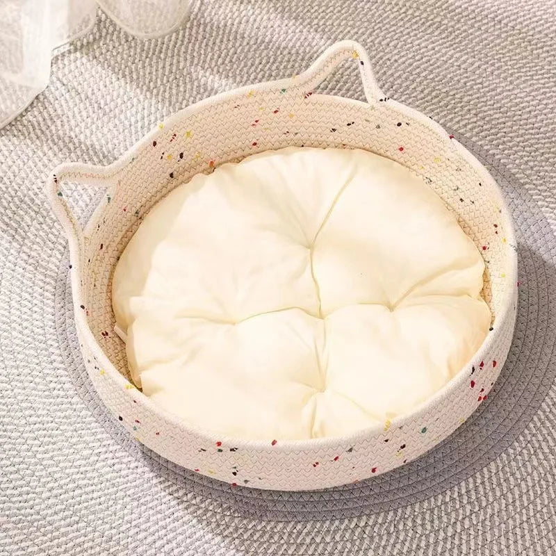 New Deep Sleep Comfort In Summer Cat Bed Iittle Mat Basket Small Dog House Products Pets Tent Cozy Cave Nest Indoor Cama
