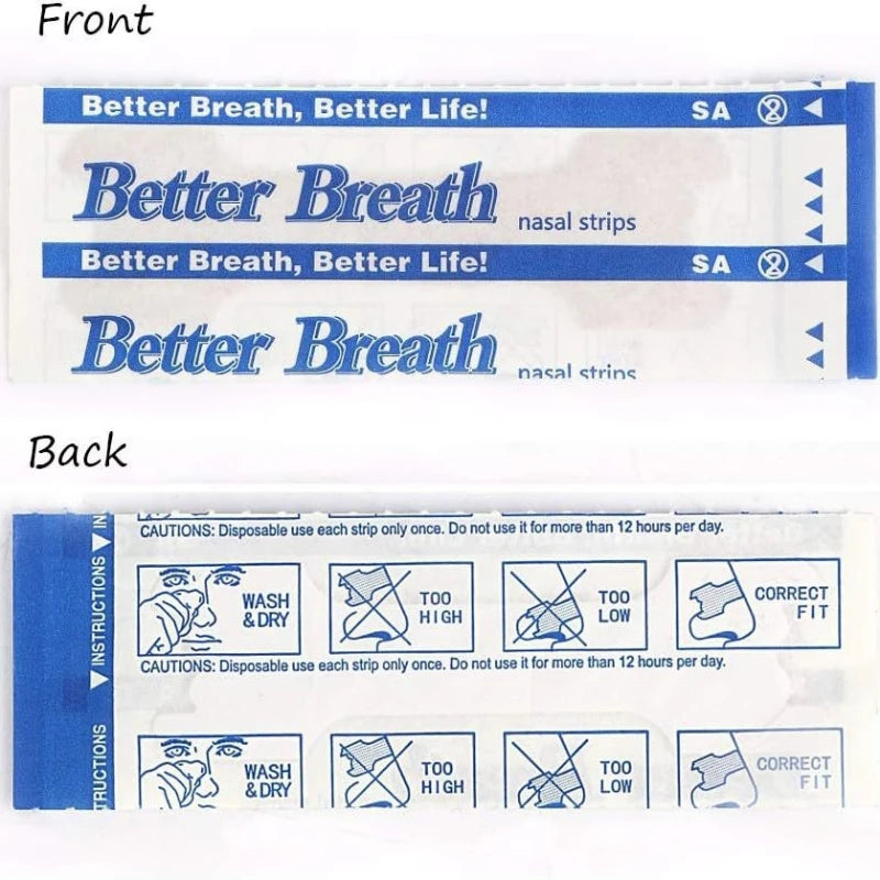 20/50/100pcs Breathing Nasal Strips Right Way Stop Snoring Anti Snoring Strips Easier Better Breathe Health Care Sleeping Well