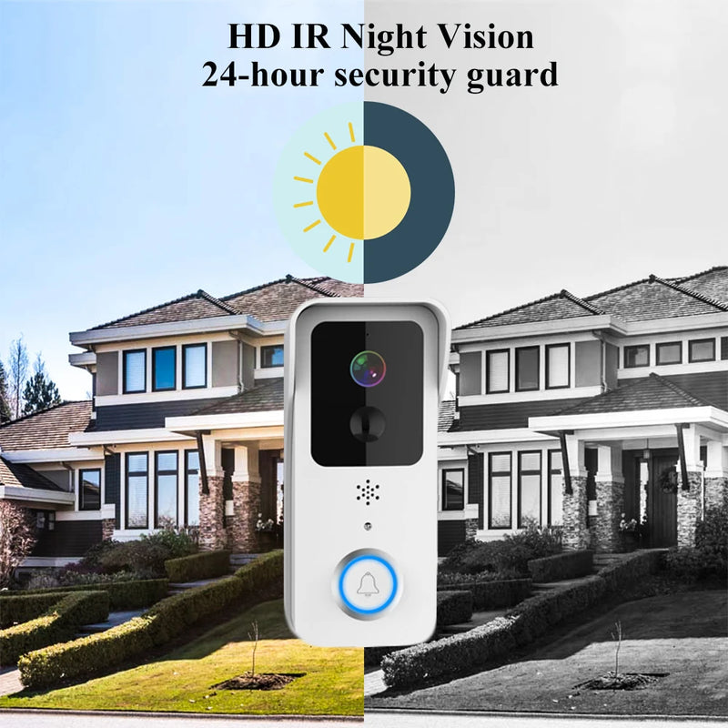 5G 2.4G WiFi Video Doorbell 1080P Tuya Smart Outdoor Wireless Intercom Waterproof Wireless Camera with AC/DC Power Ringing Bell