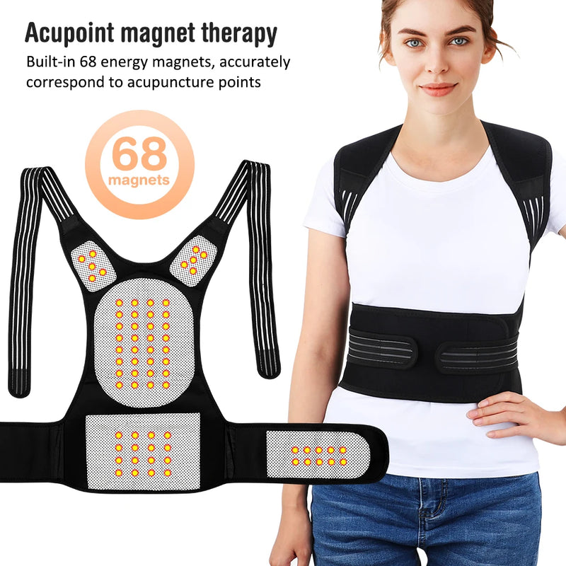 Tourmaline Magnet Heated Vest Magnetic Self-Heating Thermal Clothing Waist Brace Lumbar Pad Corset Postrue Corrector Relief Pain