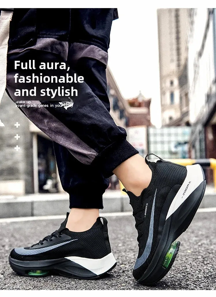 Plus Size New 2024 Spring Air Cushion Sports Men's Running Shoes Unique Fashionable Trendy Lightweight Men's Footwear From China
