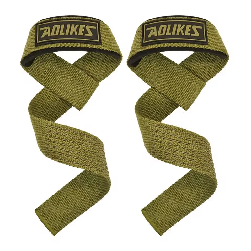 AOLIKES Weightlifting Wrist Straps Strength Training Adjustable Non-slip Gym Fitness Lifting Strap Wrist Support Grip Band