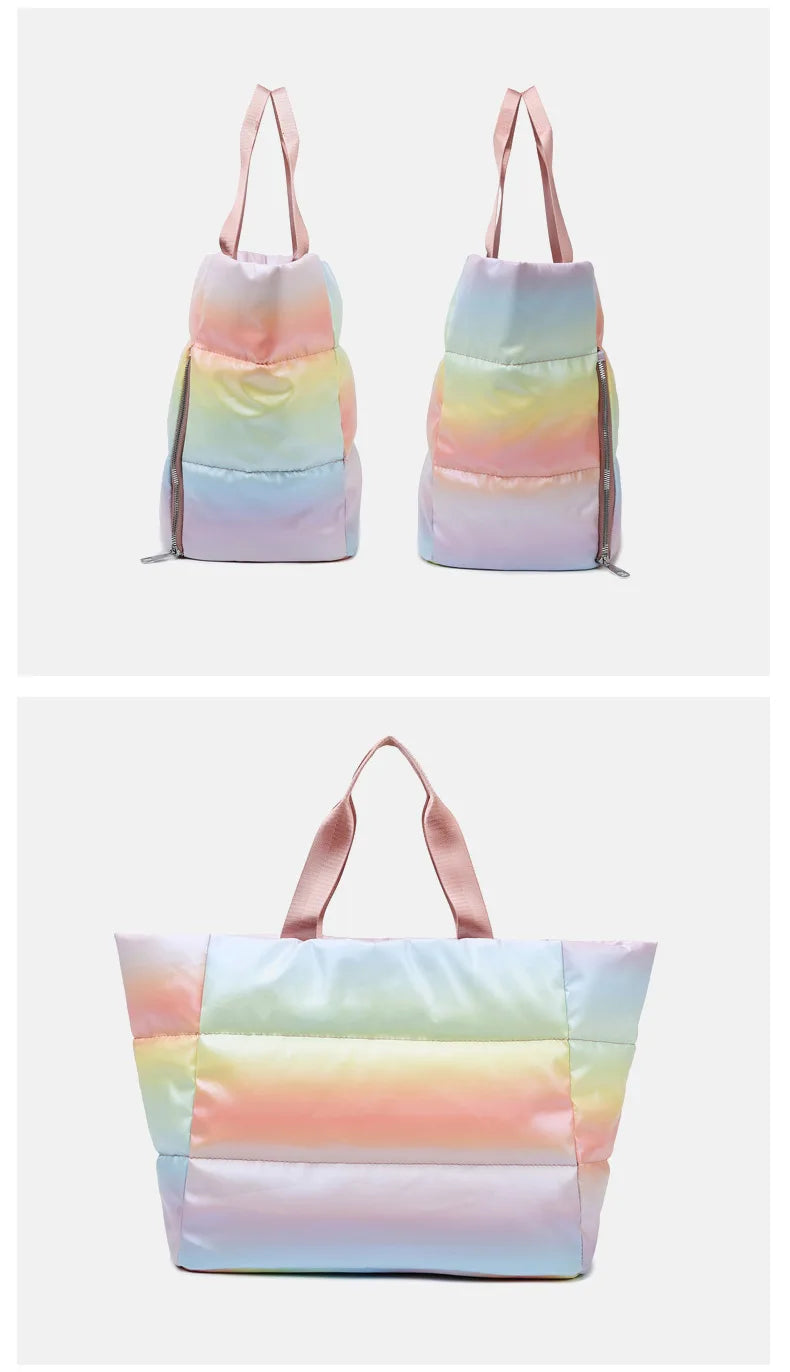 Yoga Mat Bag Women Gym Bag Tote Fitness Sports Large Capacity Travel Shoulder Bag Zipper Storage Bags Winter Ladies Wet Dry Pack