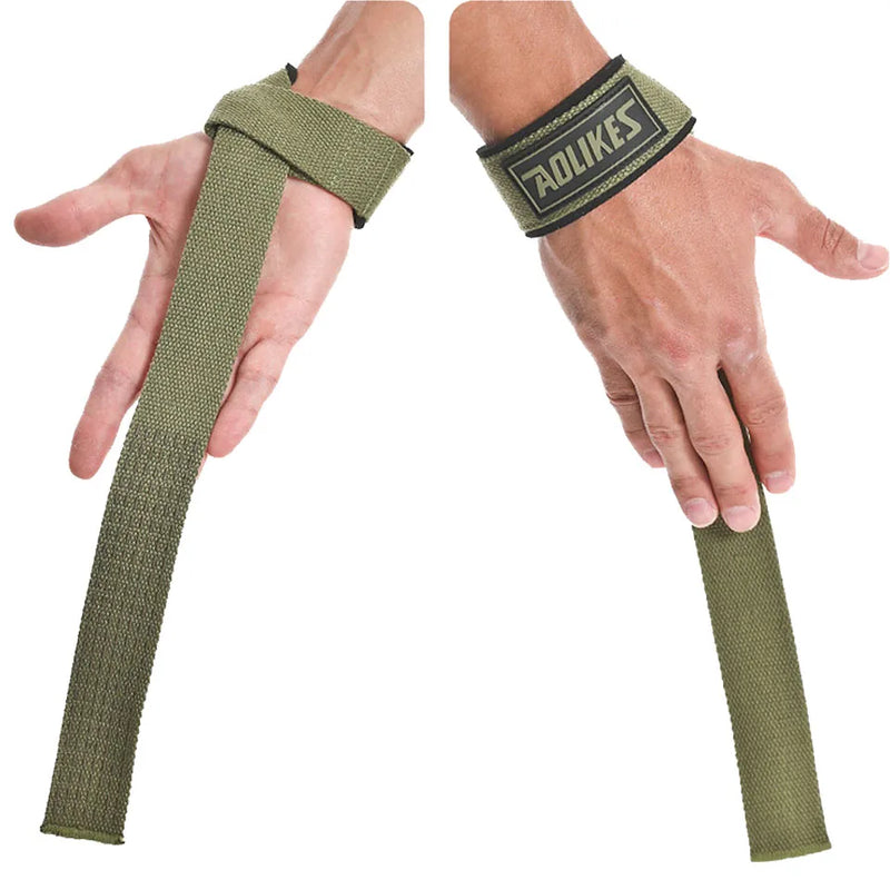AOLIKES Weightlifting Wrist Straps Strength Training Adjustable Non-slip Gym Fitness Lifting Strap Wrist Support Grip Band
